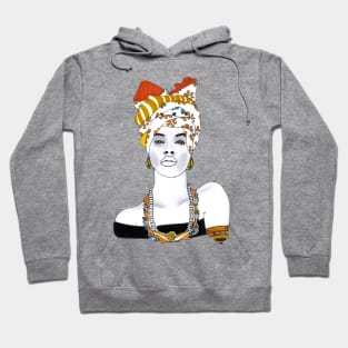 Beautiful Orange African Turban Art Hoodie